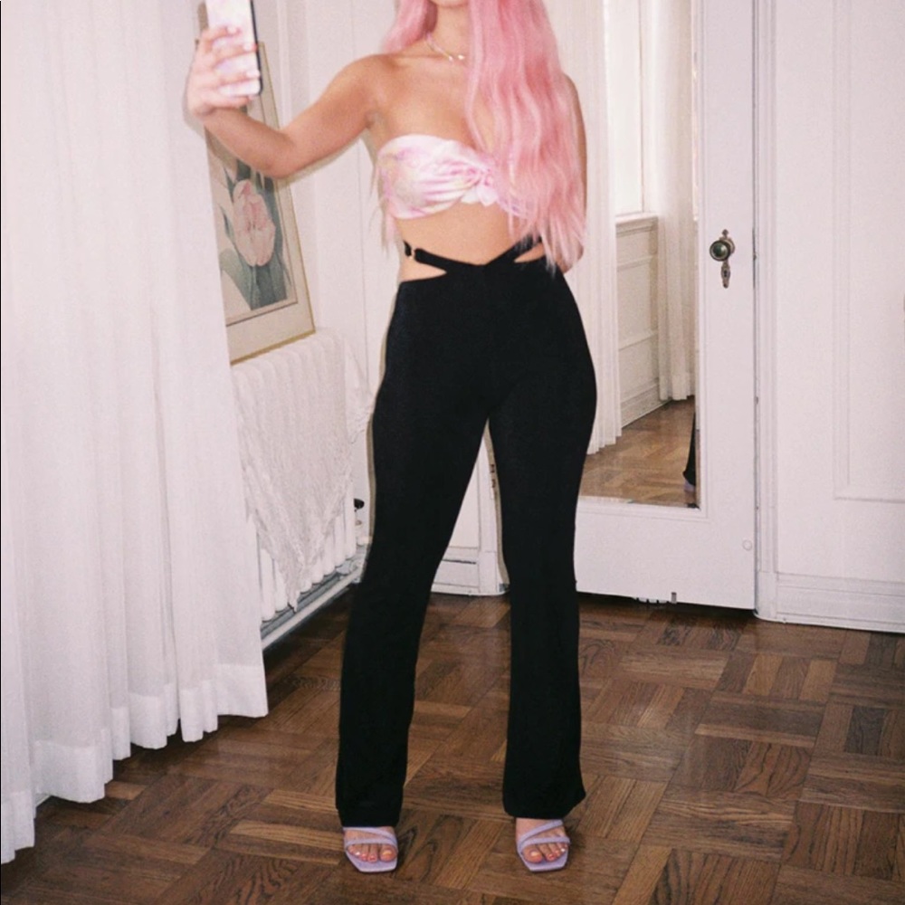 Princess Polly Black Flared Dream Girl Pants